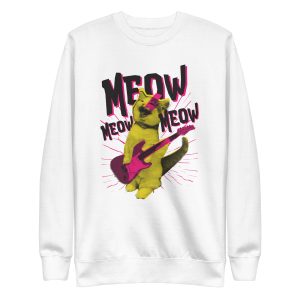 unisex-premium-sweatshirt-white-front-6a16d4931a8b4.jpg Metal Cat Sweatshirt