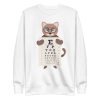 unisex-premium-sweatshirt-white-front-6a16f8dd7262a.jpg Cat Eye Chart Sweatshirt