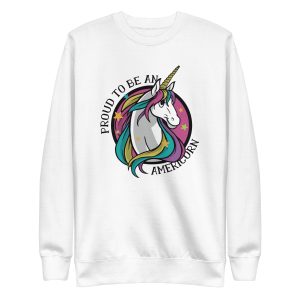 unisex-premium-sweatshirt-white-front-6a17adbd75ae6.jpg Proud Americorn Sweatshirt