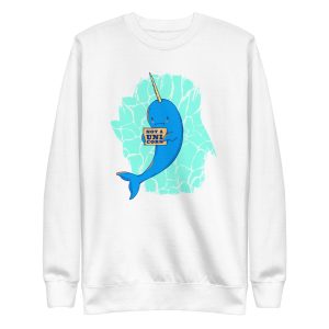 unisex-premium-sweatshirt-white-front-6a17b03c8cd57.jpg Narwhal Sweatshirt