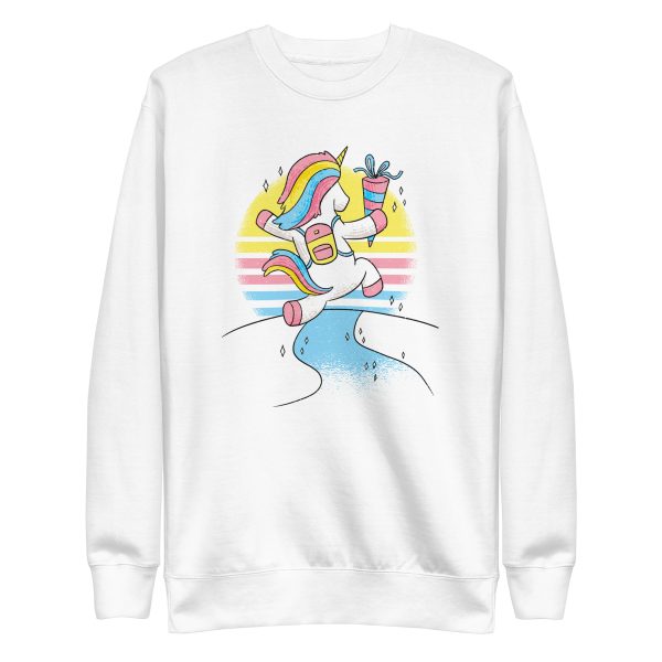 unisex-premium-sweatshirt-white-front-6a17da5b8aeb3.jpg Happy Unicorn Sweatshirt