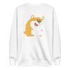 unisex-premium-sweatshirt-white-front-6a18111a6d62a.jpg Cartoon Hamster Sweatshirt