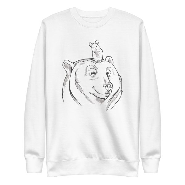unisex-premium-sweatshirt-white-front-6a181ff7372b6.jpg Bear and Mouse Sweatshirt