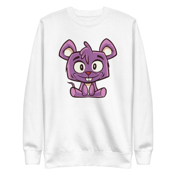 unisex-premium-sweatshirt-white-front-6a18203c67cdf.jpg Cute Mouse Sweatshirt