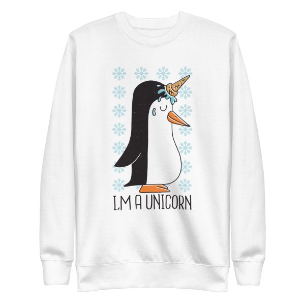unisex-premium-sweatshirt-white-front-6a1843ea1a62a.jpg Penguin Unicorn Sweatshirt