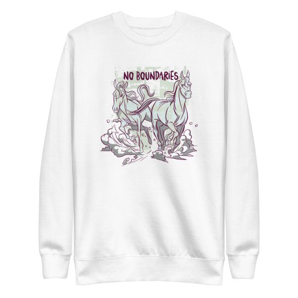 unisex-premium-sweatshirt-white-front-6a18fca97620e.jpg Running Horses Sweatshirt
