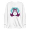 unisex-premium-sweatshirt-white-front-6a1921220ab5c.jpg Panda Meditation Sweatshirt