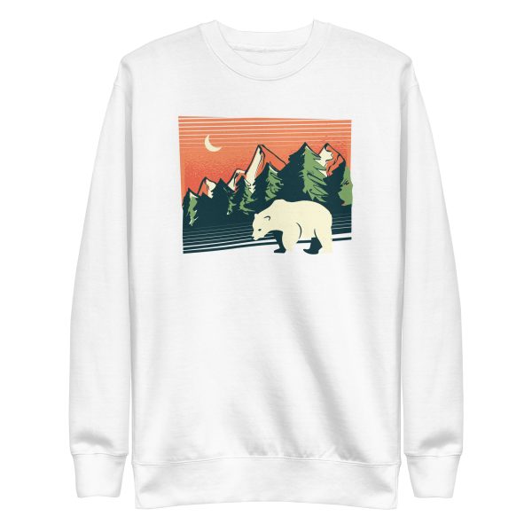 unisex-premium-sweatshirt-white-front-6a195f2f08abe.jpg Polar Bear Landscape Sweatshirt