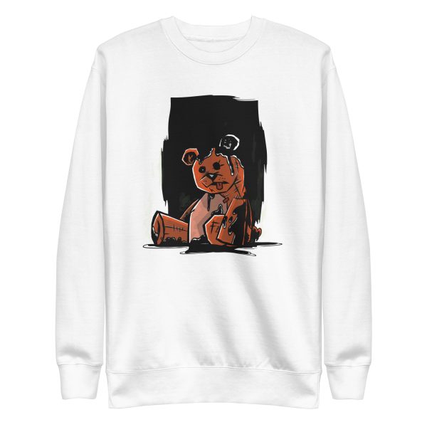 unisex-premium-sweatshirt-white-front-6a196da565b53.jpg Dark Teddy Bear Sweatshirt