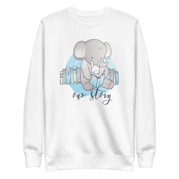 unisex-premium-sweatshirt-white-front-6a1984ebd5aca.jpg Elephant Cartoon Sweatshirt