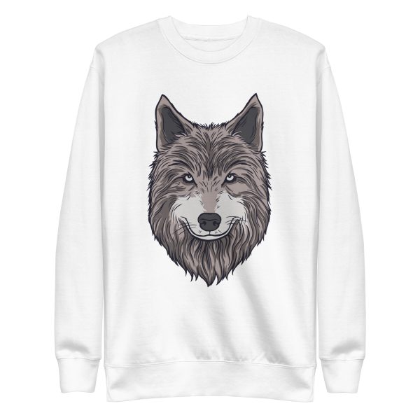 unisex-premium-sweatshirt-white-front-6a1989a1d209b.jpg Wolf Head Sweatshirt