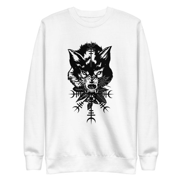 unisex-premium-sweatshirt-white-front-6a198b0acc244.jpg Wolf Head Sweatshirt
