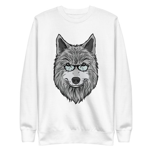 unisex-premium-sweatshirt-white-front-6a198b5c18799.jpg Wolf Dad Sweatshirt