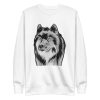 unisex-premium-sweatshirt-white-front-6a198c94d746c.jpg Wolf Sketch Sweatshirt