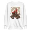 unisex-premium-sweatshirt-white-front-6a198efd5afb9.jpg Red Hood Wolf Sweatshirt
