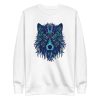 unisex-premium-sweatshirt-white-front-6a198fa50a75d.jpg Wolf Illustration Sweatshirt