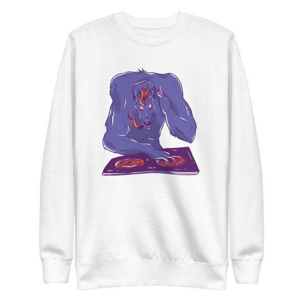 unisex-premium-sweatshirt-white-front-6a1a9ba7ca476.jpg Wolf DJ Sweatshirt