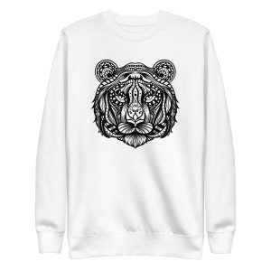 unisex-premium-sweatshirt-white-front-6a1ad1276e0be.jpg Tiger Mandala Sweatshirt