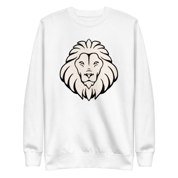 unisex-premium-sweatshirt-white-front-6a1b01a9cf99f.jpg Lion Leo Sweatshirt