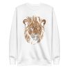 unisex-premium-sweatshirt-white-front-6a1bbb23a198f.jpg Lion Head Grunge Sweatshirt