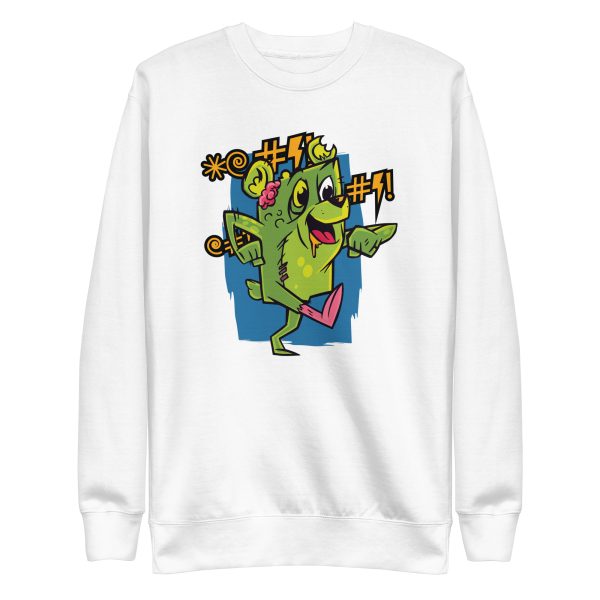 unisex-premium-sweatshirt-white-front-6a1bc84d04595.jpg Cursing Zombie Teddy Bear Sweatshirt
