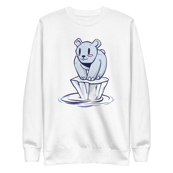 unisex-premium-sweatshirt-white-front-6a1bc897698ab.jpg Polar Bear Alone Sweatshirt