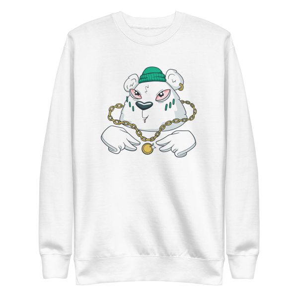 unisex-premium-sweatshirt-white-front-6a1bdd6637fa3.jpg Gangsta Bear Sweatshirt