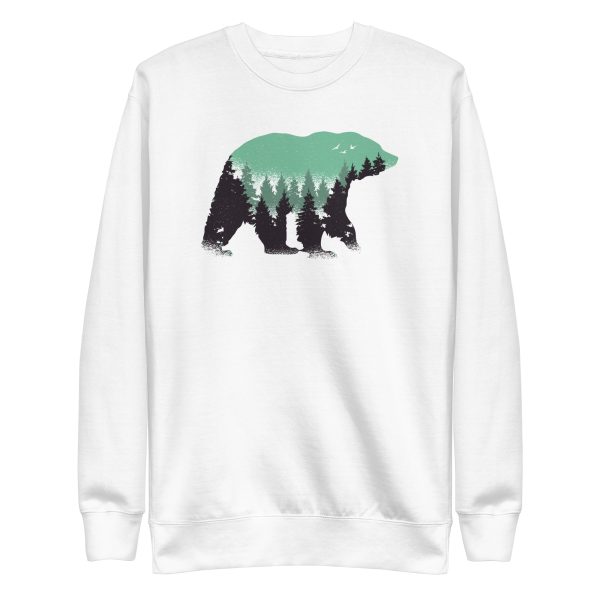 unisex-premium-sweatshirt-white-front-6a1bdf438b249.jpg Bear Forest Sweatshirt