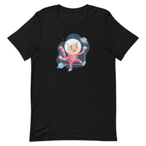 unisex-staple-t-shirt-black-front-6a16d79f8cce5.jpg Space Cat T-Shirt