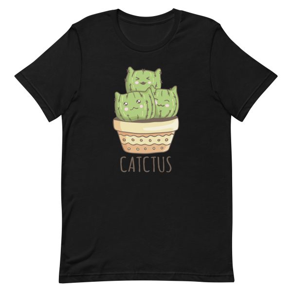 unisex-staple-t-shirt-black-front-6a16d7f3db64f.jpg Cute Catctus T-Shirt