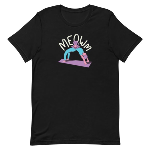 unisex-staple-t-shirt-black-front-6a16e5014329e.jpg Meow Yoga T-Shirt