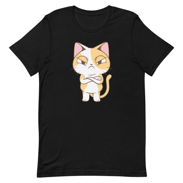 unisex-staple-t-shirt-black-front-6a16ece339c8a.jpg Angry Cat T-Shirt