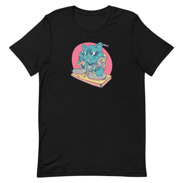unisex-staple-t-shirt-black-front-6a16f56b4f37a.jpg DJ Cat T-Shirt