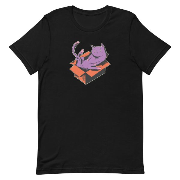 unisex-staple-t-shirt-black-front-6a179dca49e5c.jpg Cat In Box T-Shirt