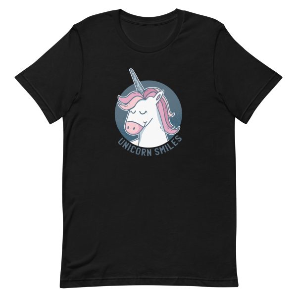 unisex-staple-t-shirt-black-front-6a17a96fb10b4.jpg Unicorn Smile T-Shirt