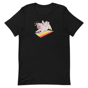 unisex-staple-t-shirt-black-front-6a17aeab507a3.jpg Pug Unicorn T-Shirt