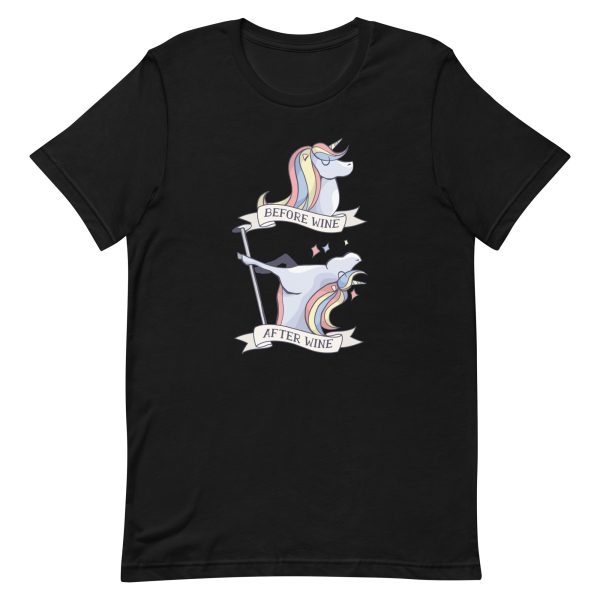 unisex-staple-t-shirt-black-front-6a17b4209da03.jpg Before and After Wine T-Shirt