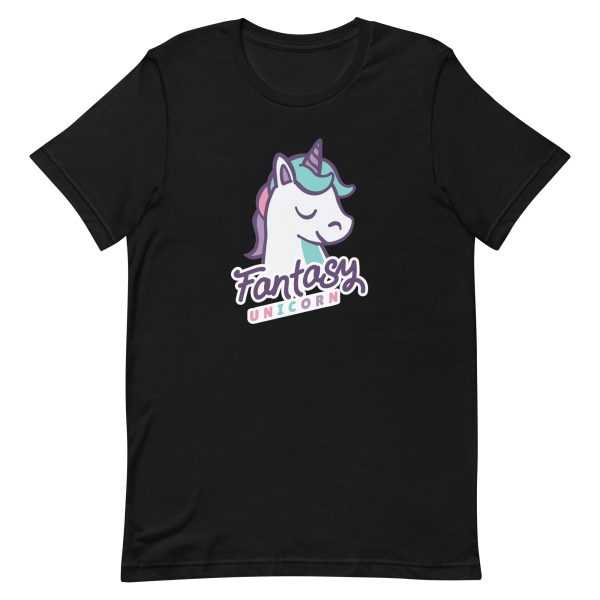 unisex-staple-t-shirt-black-front-6a17dd12784e6.jpg Fantasy Unicorn T-Shirt