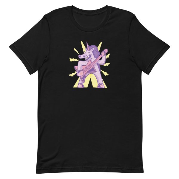 unisex-staple-t-shirt-black-front-6a17e5cea7dbb.jpg Unicorn Rocker T-Shirt