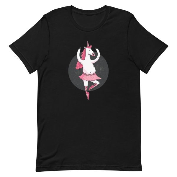 unisex-staple-t-shirt-black-front-6a17fdaa737d7.jpg Ballet Unicorn T-Shirt