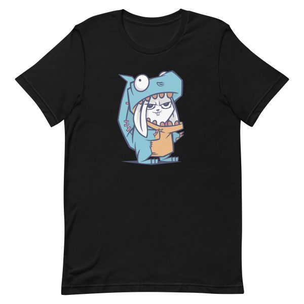 unisex-staple-t-shirt-black-front-6a181d2b4cc07.jpg Rabbit Dinosaur T-Shirt