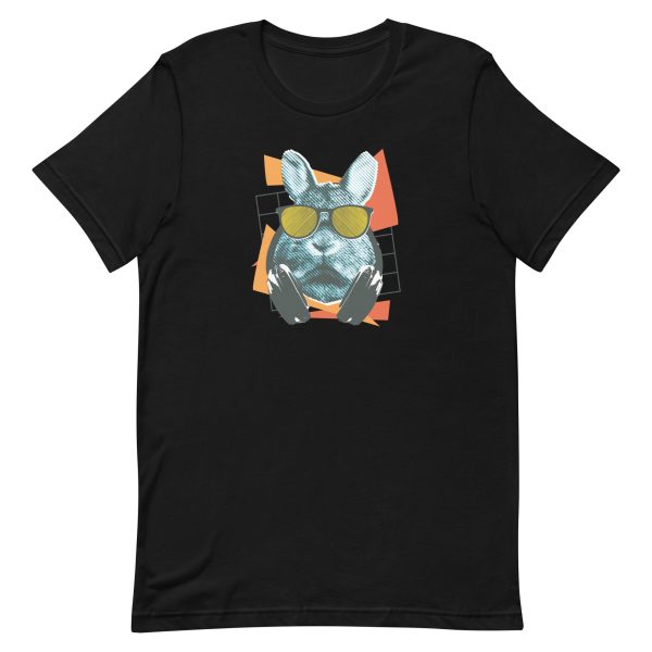 unisex-staple-t-shirt-black-front-6a1840c22a330.jpg Cool Rabbit With Sunglasses T-Shirt
