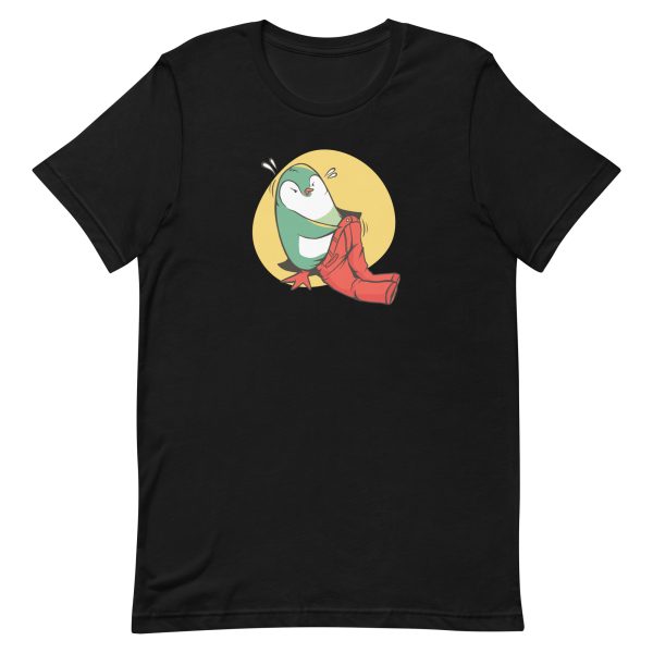 unisex-staple-t-shirt-black-front-6a1842e7ce1f6.jpg Penguin Pants T-Shirt