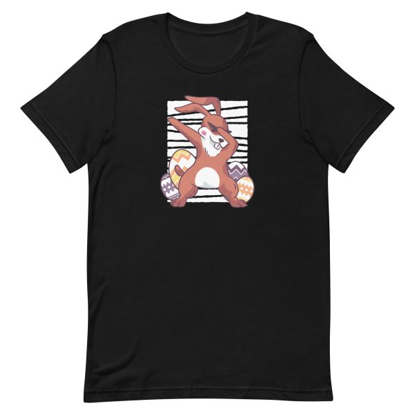 unisex-staple-t-shirt-black-front-6a18eb9e2dd33.jpg Dabbing Bunny T-Shirt