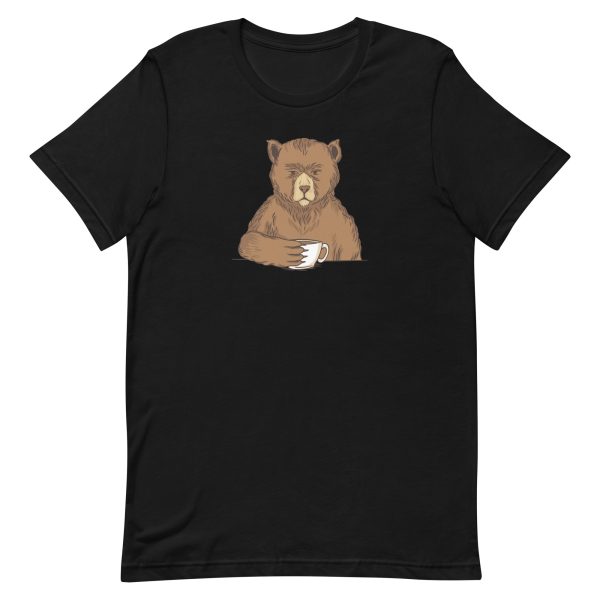 unisex-staple-t-shirt-black-front-6a196aad36f70.jpg Coffee Bear T-Shirt