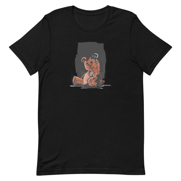 unisex-staple-t-shirt-black-front-6a196d91ed0c0.jpg Dark Teddy Bear T-Shirt