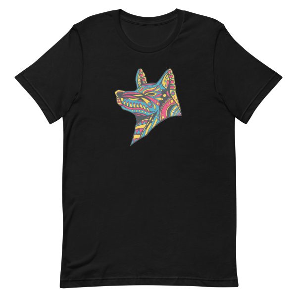 unisex-staple-t-shirt-black-front-6a1986f5dc09a.jpg Wolf Colorful T-Shirt