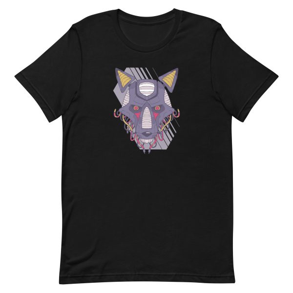 unisex-staple-t-shirt-black-front-6a1a9bd388ba7.jpg Robot Wolf T-Shirt