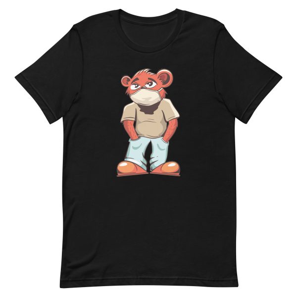 unisex-staple-t-shirt-black-front-6a1bc7a3446a7.jpg Bear Face Mask T-Shirt