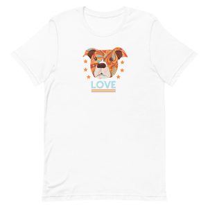 Pitbull Terrier Head Love T-Shirt